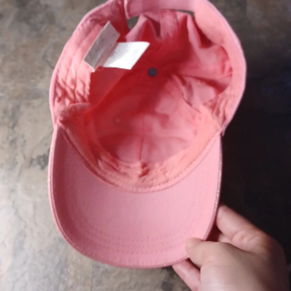 Pink and white Supergirl Baseball cap, sz OS